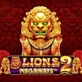 5 Lions Megaways 2 online game logo by Pragmatic Play on casinoostake.com
