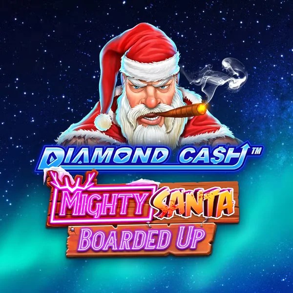 Diamond Cash Mighty Santa Boarded Up logo – Slots by Greentube at Stake Casino