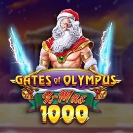 Gates of Olympus Xmas 1000 online game logo by Pragmatic Play on casinoostake.com