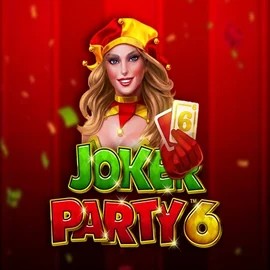 Joker Party 6 slot logo by Greentube at Stake Casino