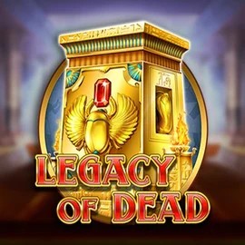 Legacy of Dead slot logo by Play'n GO at Stake Casino