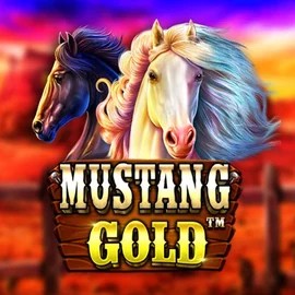 Mustang Gold slot logo by Pragmatic Play at Stake Casino