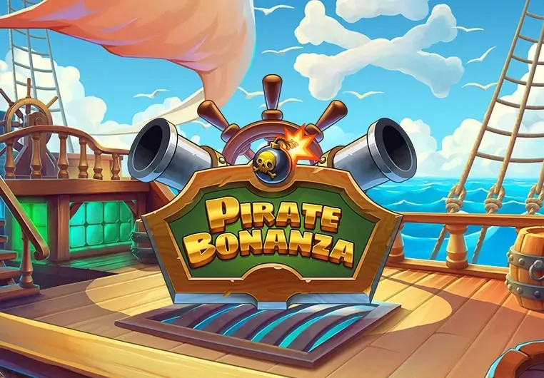 Pirate Bonanza Slot logo by Backseat Gaming Stake Casino