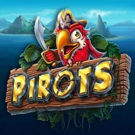 Pirots slot logo by ELK Studios at Stake Casino