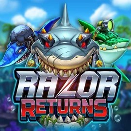 Official Slots logo: Razor Returns by Push Gaming at Stake Casino