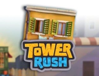 Tower Rush slot logo by Galaxsys at Stake Casino