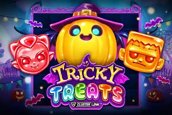 Tricky Treats logo by Push Gaming at Stake Casino